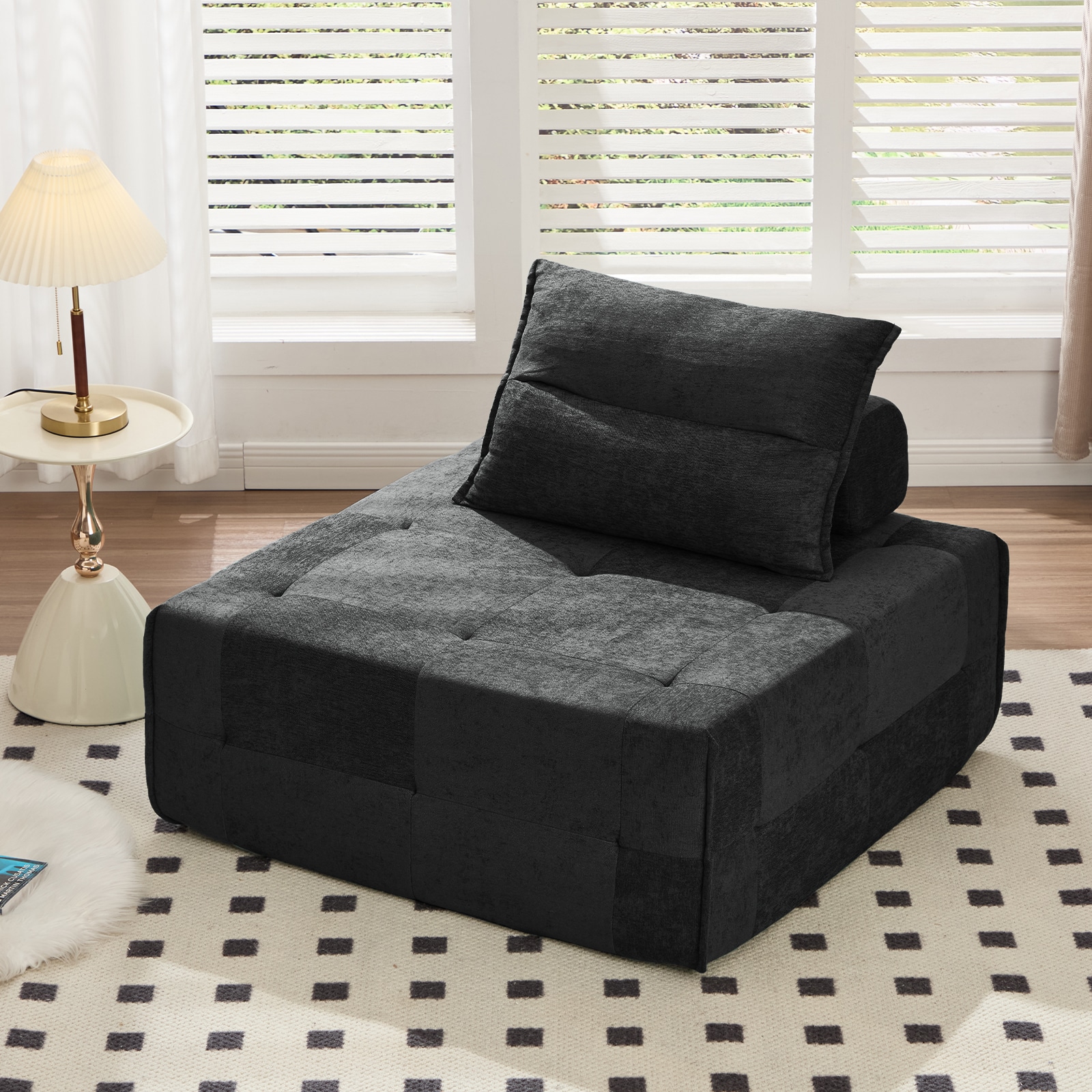 Modular Sectional Sofa With Deep Seat And Adjustable Backrest_voghion.com